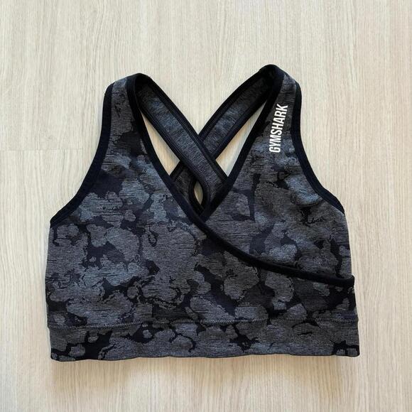 Gymshark Tops - Gym Shark Womens Medium Grey Workout Top Sports Bra